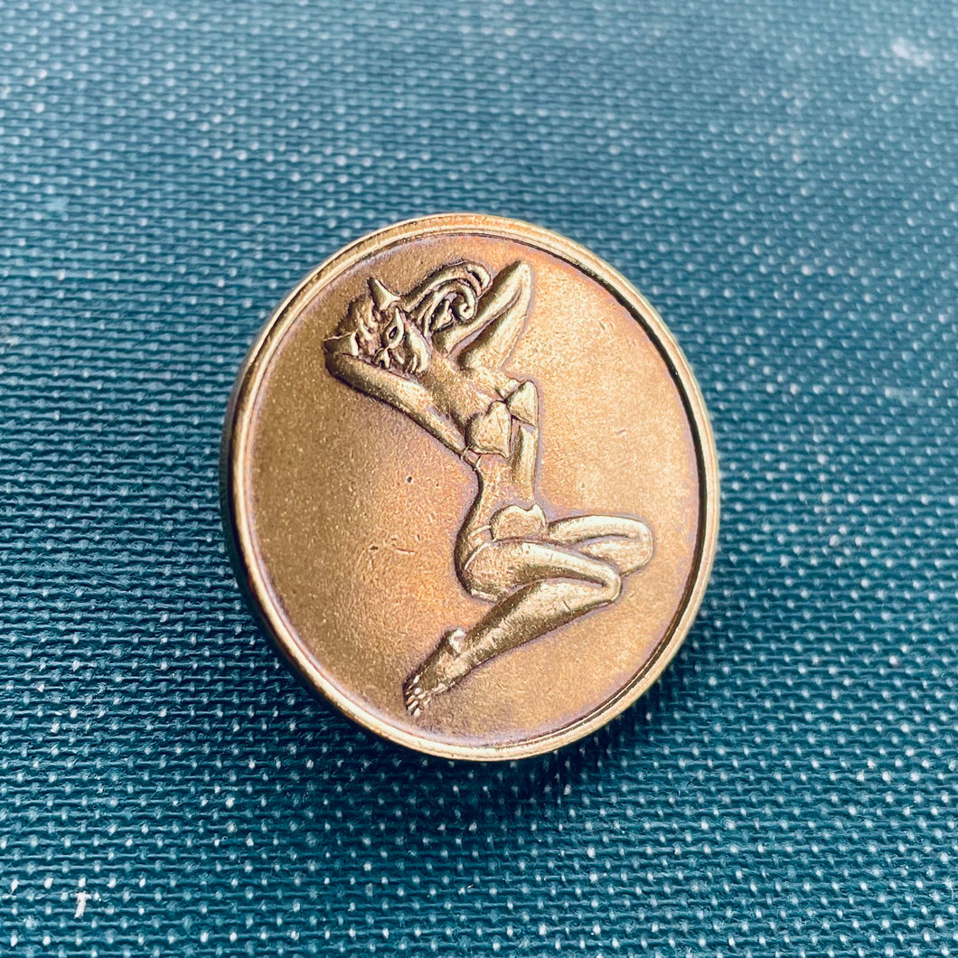 100% of SALE TO OPERATION OLIVE BRANCH Vintage Kitty's Pin-Up Girl Token Pin