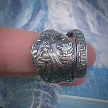 Load and play video in Gallery viewer, Little Red Ridinghood Spoon Ring made with Antique Spoon
