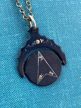 Load image into Gallery viewer, Antique Masons Masonic Hidden Secret Symbol Spinning Watch Fob Pendant Necklaces. Square and Compass. Pentagram.
