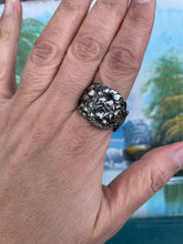 Load image into Gallery viewer, Floral Tiger Lily Spoon Ring w Letter “S” Engraved - One of a Kind
